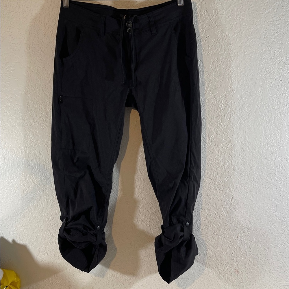 PrAna Women's Halle Pants W4HARG113 Hiking Roll Up Outdoor Stretch Black Size 6 - Picture 5 of 14